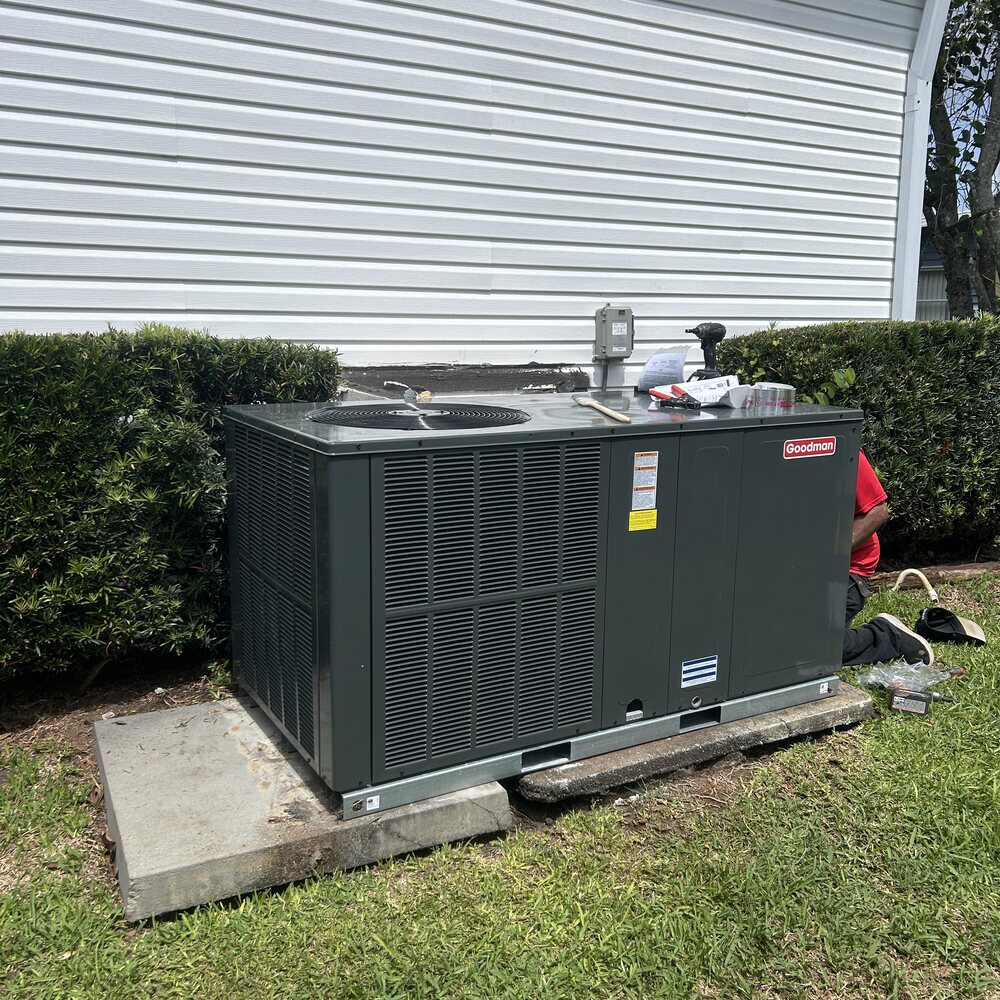 New high-efficiency Goodman AC system after install